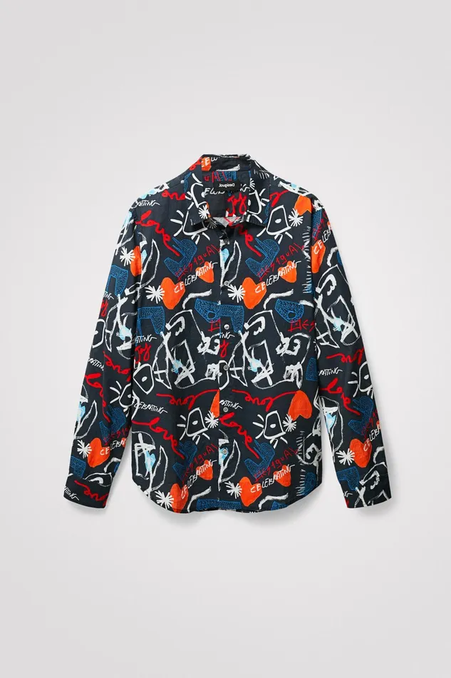 Desigual Longsleeve Arty Shirt Mens Shirts
