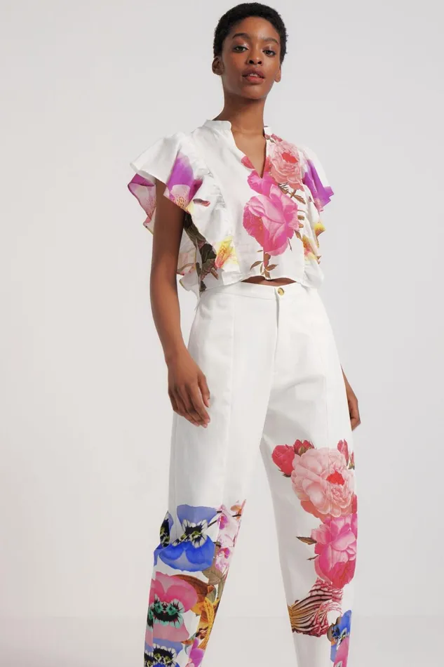 Desigual M Christian Lacroix Floral Blouse Women Tops and Shirts