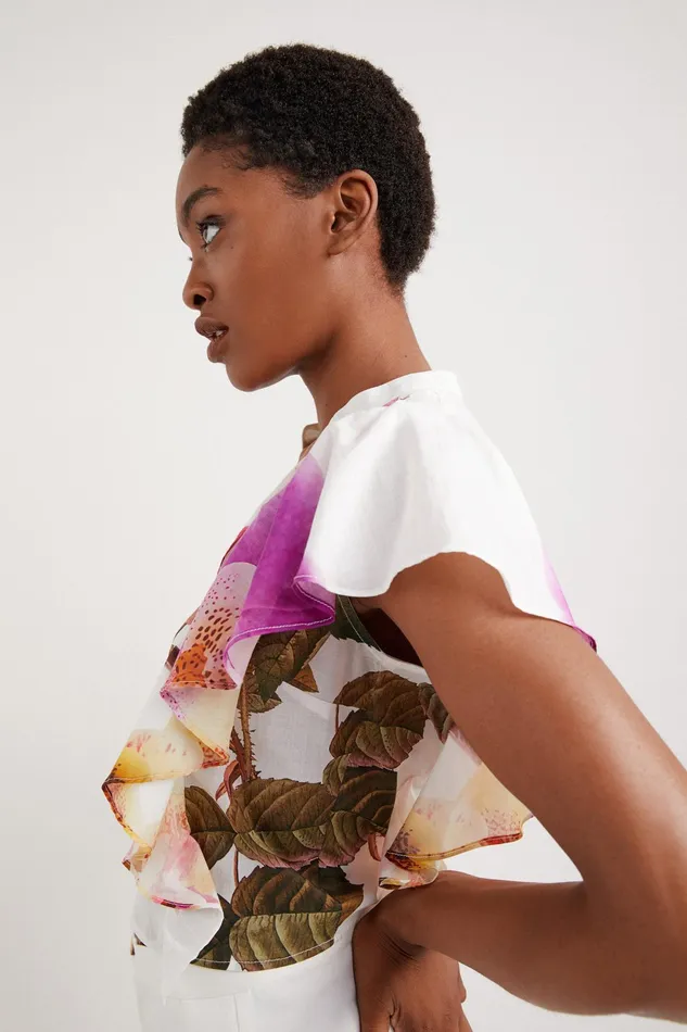 Desigual M Christian Lacroix Floral Blouse Women Tops and Shirts
