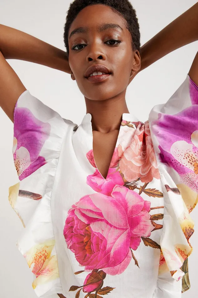 Desigual M Christian Lacroix Floral Blouse Women Tops and Shirts