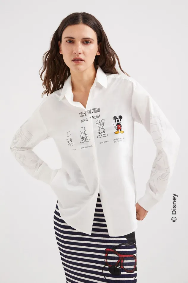 Desigual Mickey Mouse Shirt Women Tops and Shirts