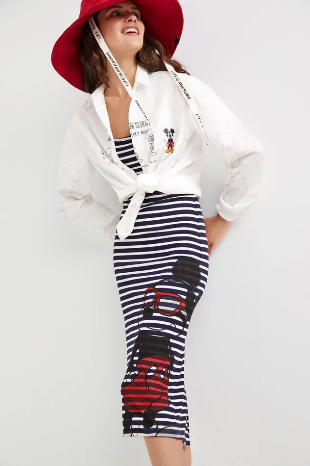Desigual Mickey Mouse Shirt Women Tops and Shirts
