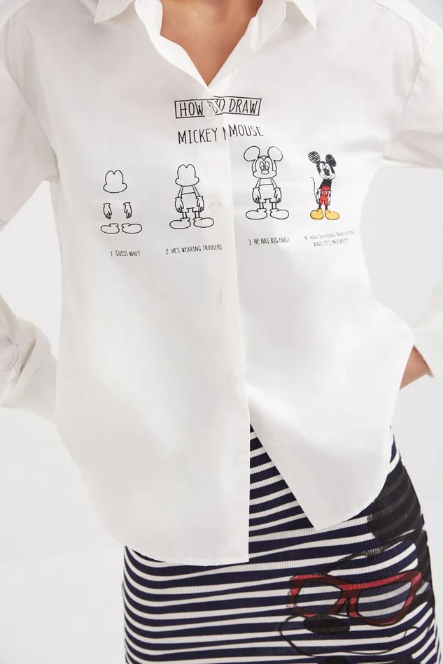 Desigual Mickey Mouse Shirt Women Tops and Shirts