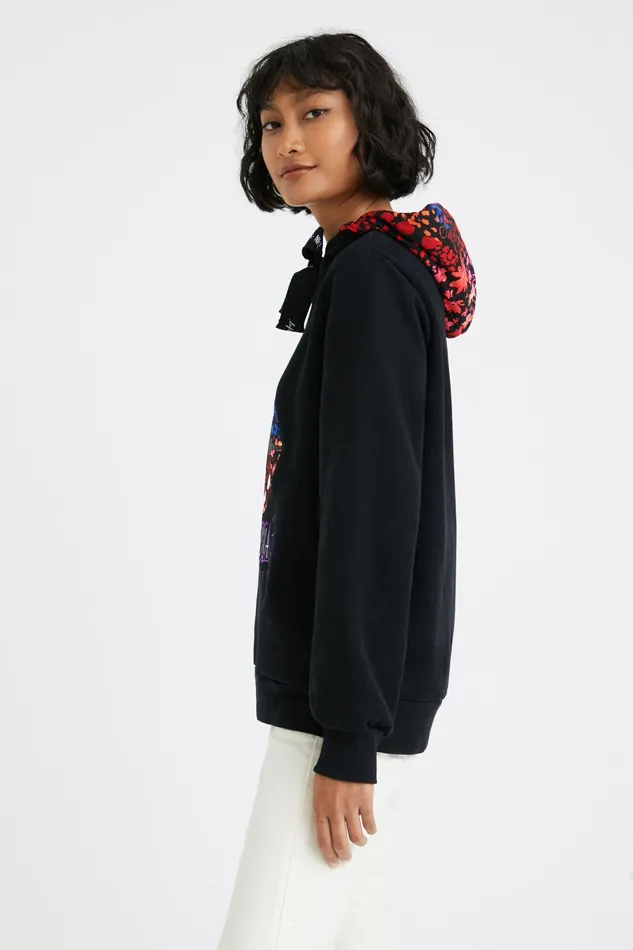 Desigual Plush Hooded Sweatshirt Women Sweatshirts