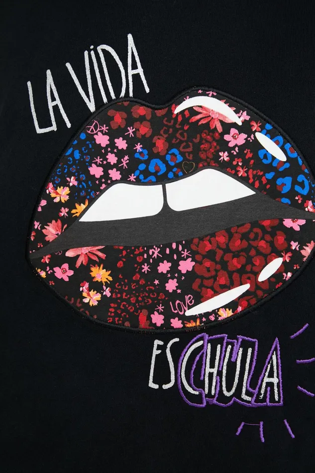 Desigual Plush Hooded Sweatshirt Women Sweatshirts