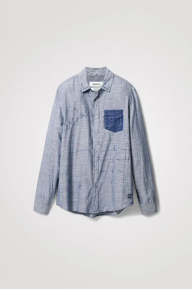 Desigual Striped Shirt Mens Shirts