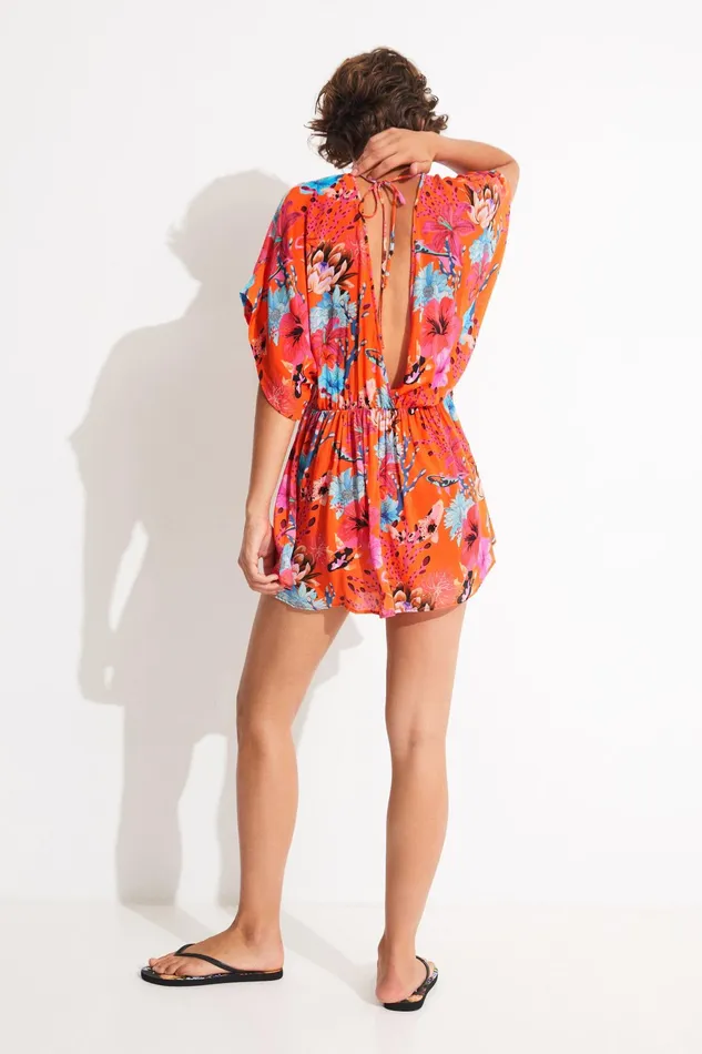 Desigual Sustainable Coral Tunic Women Swimwear