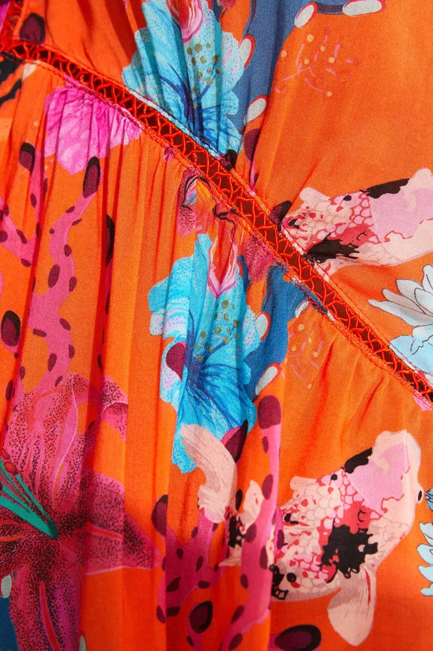 Desigual Sustainable Coral Tunic Women Swimwear