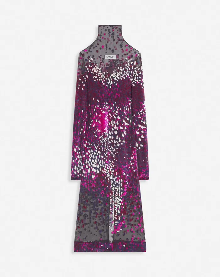 Devoured Jersey Dress Fuchsiajapanese Ink Women Lanvin Dresses