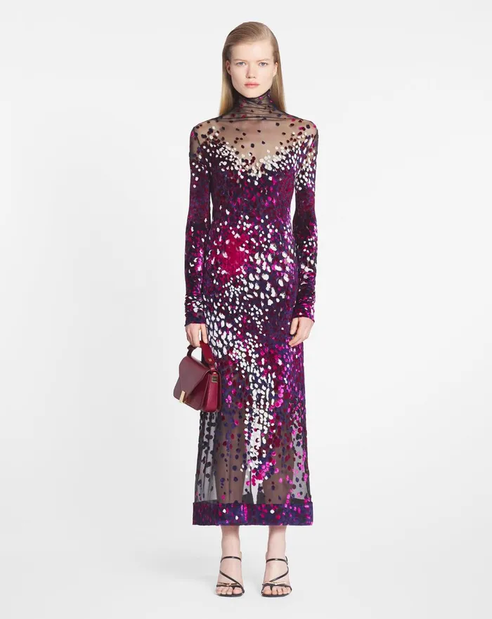Devoured Jersey Dress Fuchsiajapanese Ink Women Lanvin Dresses Devoured Jersey Dress Fuchsiajapanese Ink Women Lanvin Dresses