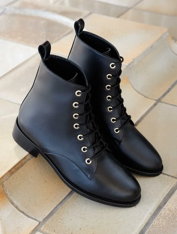 Doria Passion Black Women Bobbies Ankle Boots Doria Passion Black Women Bobbies Ankle Boots