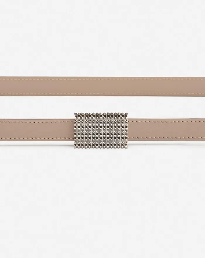 Double Concerto Leather Belt Taupe Women Lanvin Concerto