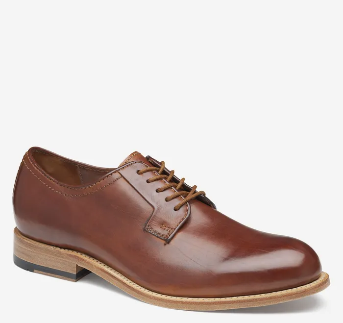 Dress Shoes Men Dudley Plain Toe Tan DipDyed Calfskin Johnston and Murphy