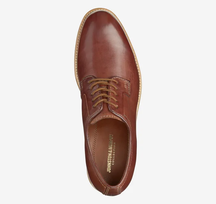 Dress Shoes Men Dudley Plain Toe Tan DipDyed Calfskin Johnston and Murphy