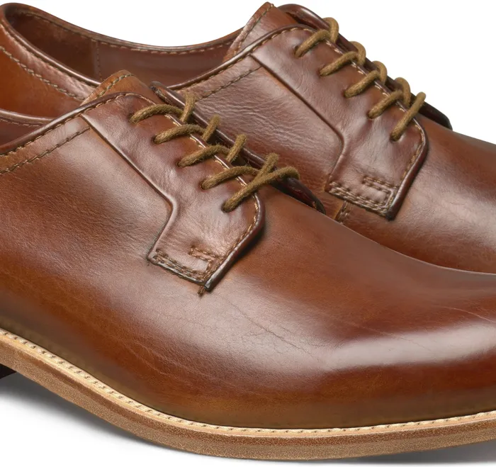 Dress Shoes Men Dudley Plain Toe Tan DipDyed Calfskin Johnston and Murphy
