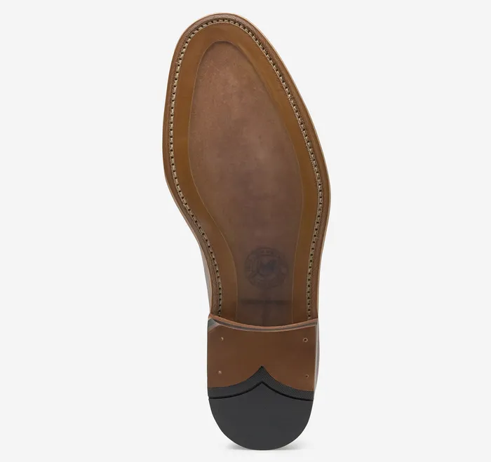 Dress Shoes Men Dudley Plain Toe Tan DipDyed Calfskin Johnston and Murphy
