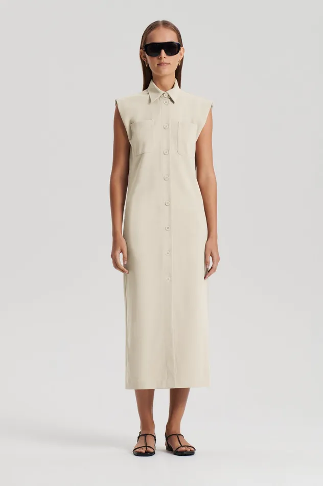 Dresses ITALIAN PATCH POCKET DRESS NOUGAT Scanlan Theodore Women