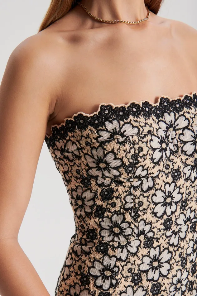 Dresses Scanlan Theodore Women EMBROIDERED FLORAL DRESS BLACKCREAM Dresses Scanlan Theodore Women EMBROIDERED FLORAL DRESS BLACKCREAM