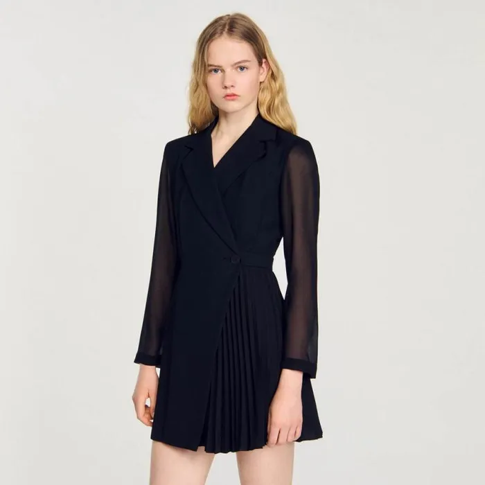 Dresses Women SANDRO Wraparound Dress Black