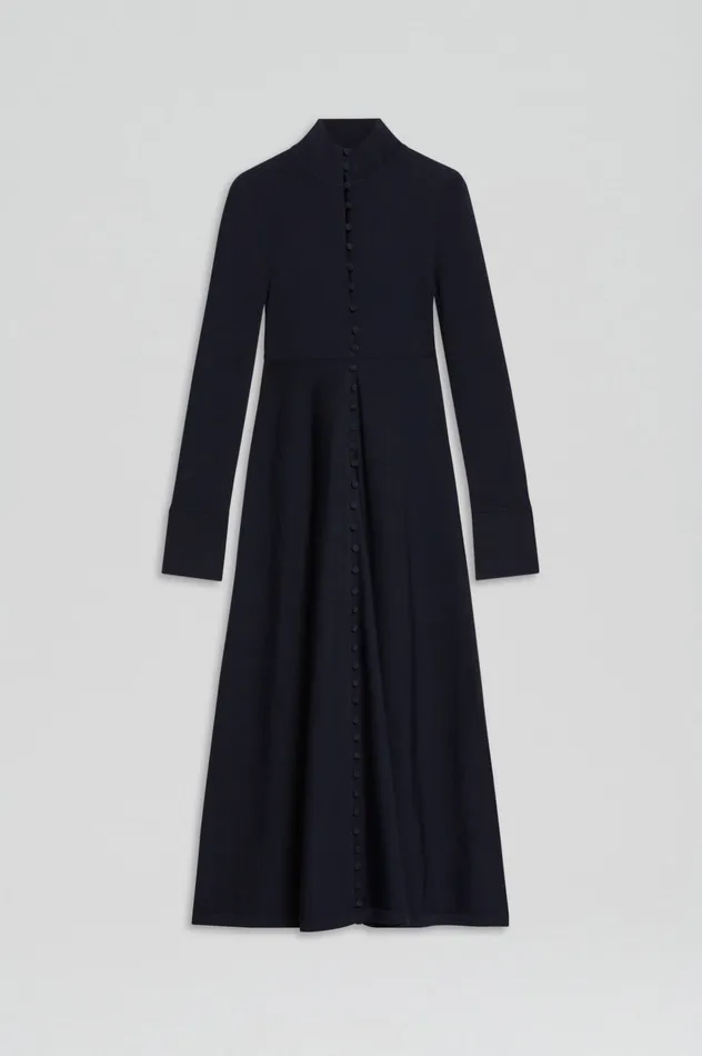 Dresses Women Scanlan Theodore CREPE KNIT BUTTON POLO DRESS NAVY Dresses Women Scanlan Theodore CREPE KNIT BUTTON POLO DRESS NAVY