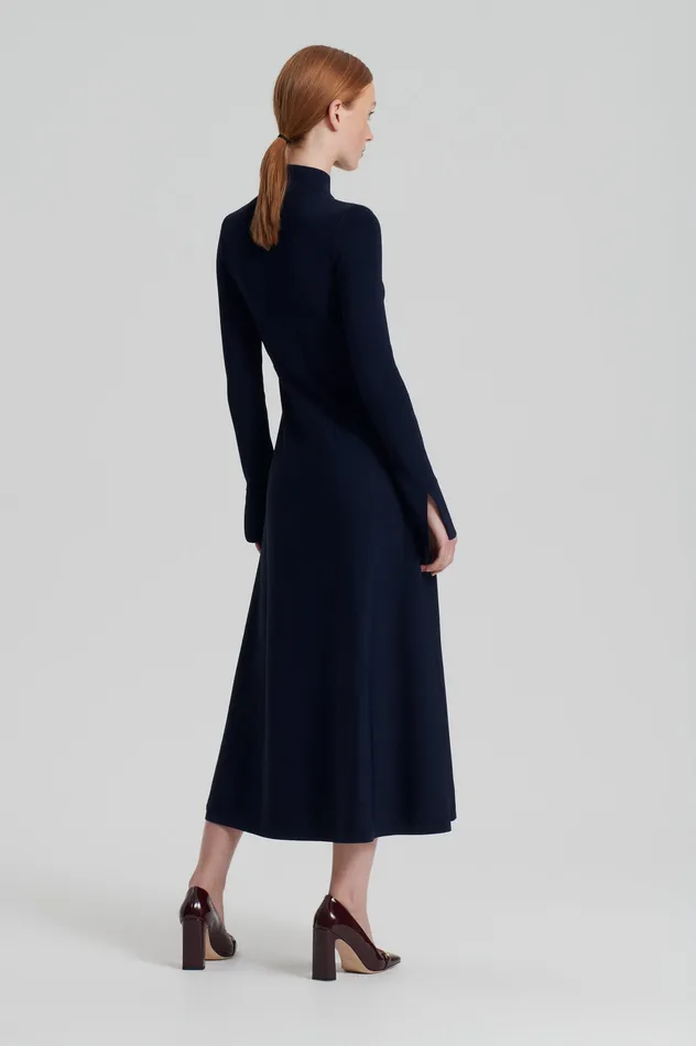 Dresses Women Scanlan Theodore CREPE KNIT BUTTON POLO DRESS NAVY Dresses Women Scanlan Theodore CREPE KNIT BUTTON POLO DRESS NAVY