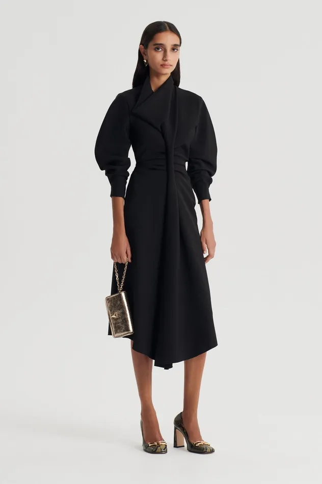 Dresses Women SOFT ROLL NECK DRESS BLACK Scanlan Theodore