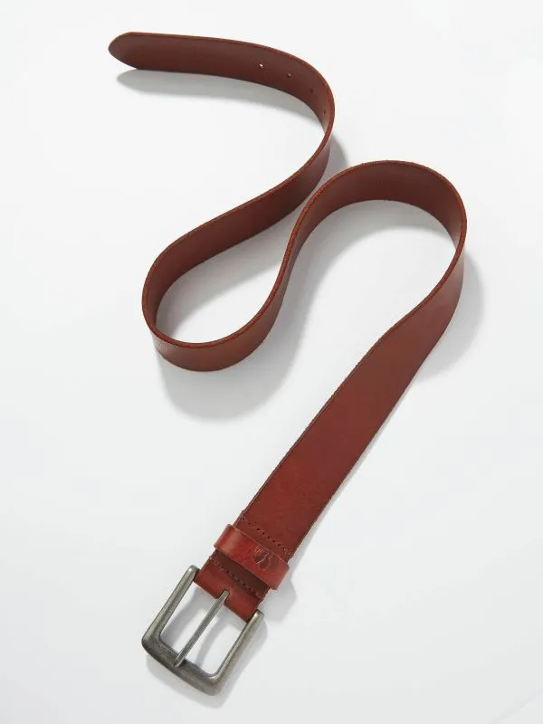 Fat Face Belts Men Tan Brown Italian Leather Belt