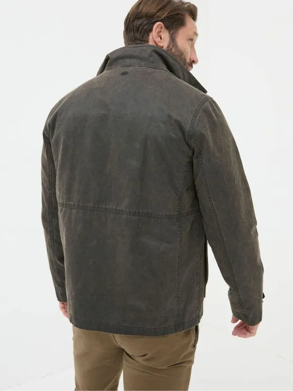 Fat Face Coats and Jackets Men Broadsands Brown Funnel Neck Jacket