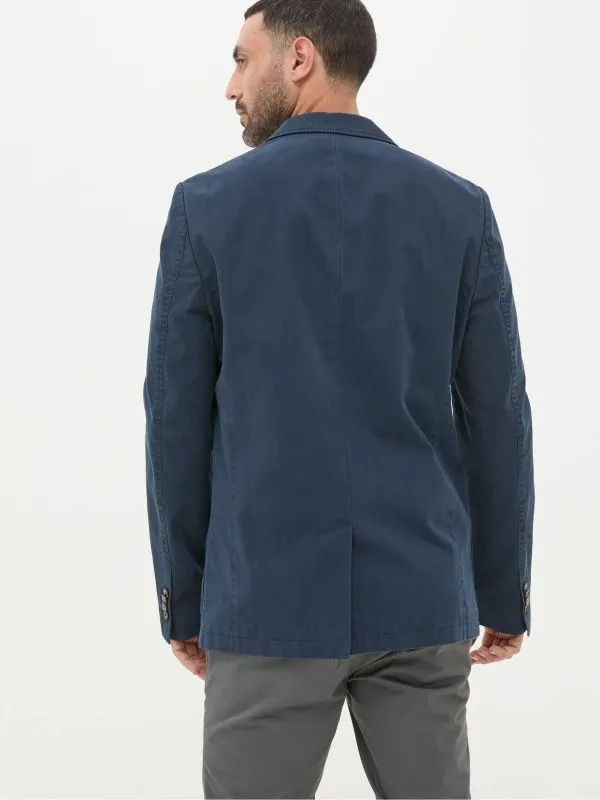 Fat Face Coats and Jackets Men Chilworth Blue Cotton Blazer