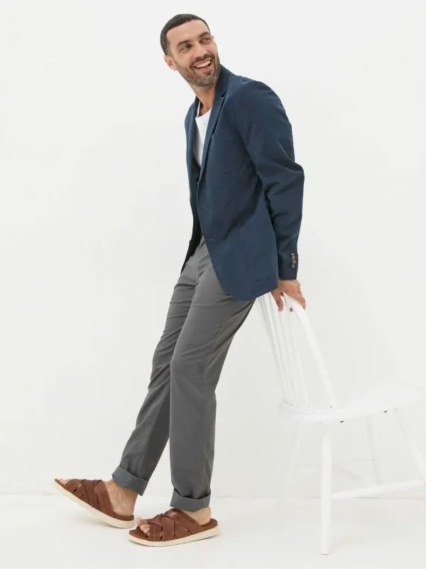 Fat Face Coats and Jackets Men Chilworth Blue Cotton Blazer