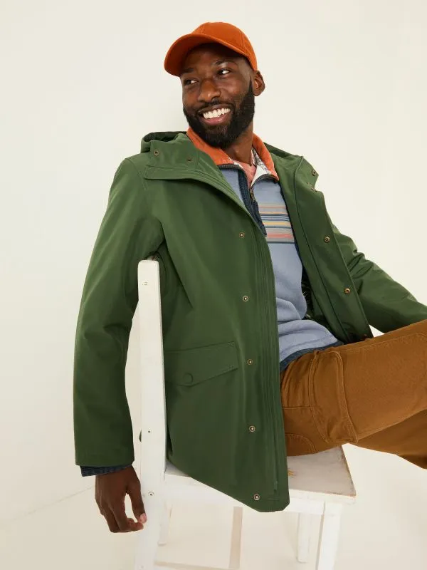 Fat Face Coats and Jackets Men Dark Green Westbay Raincoat
