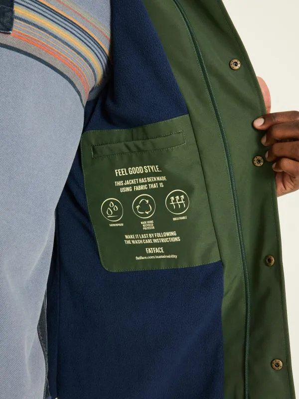 Fat Face Coats and Jackets Men Dark Green Westbay Raincoat