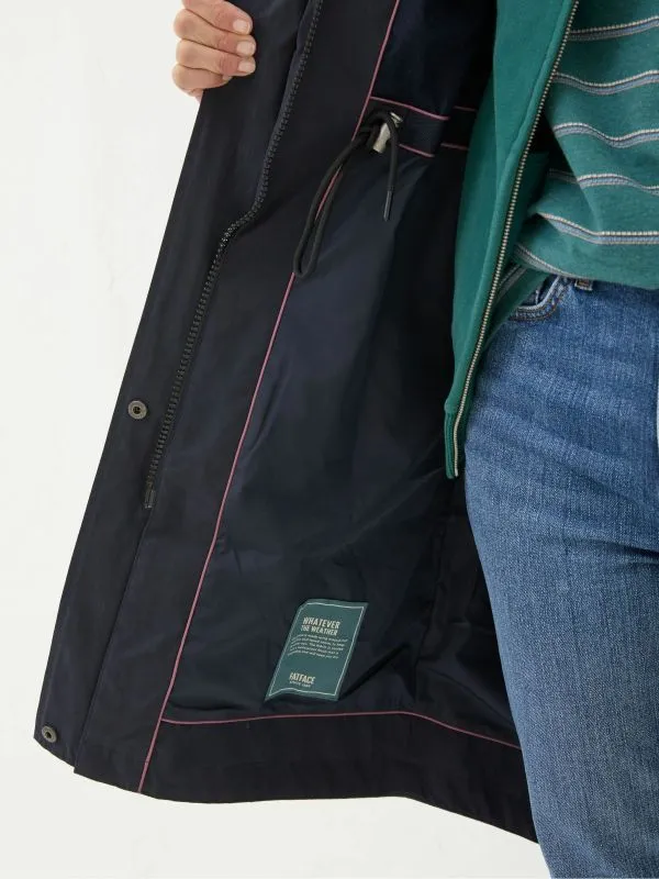 Fat Face Coats and Jackets Women Juno Navy Waterproof Long Coat