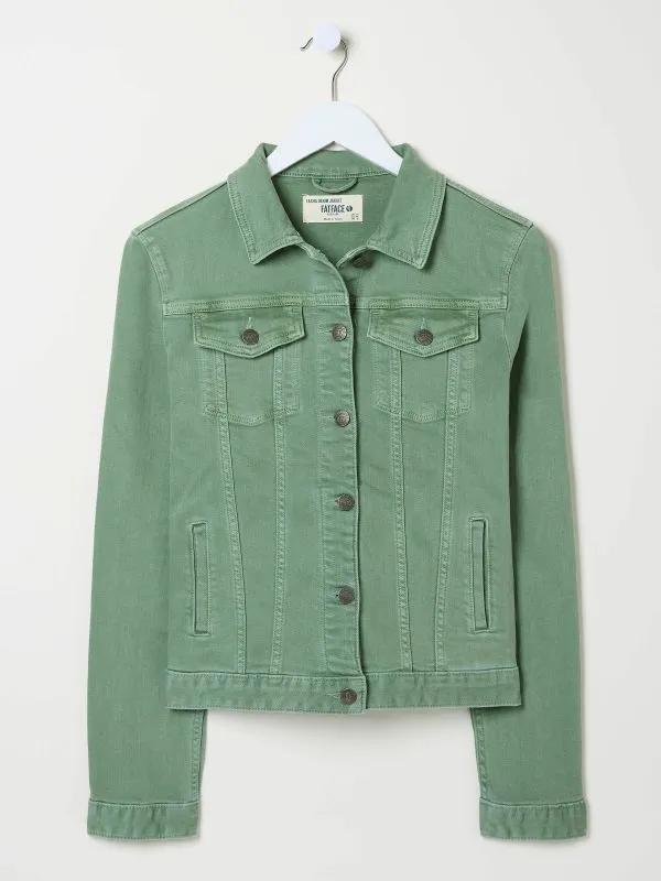 Fat Face Coats and Jackets Women Tasha Green Denim Jacket