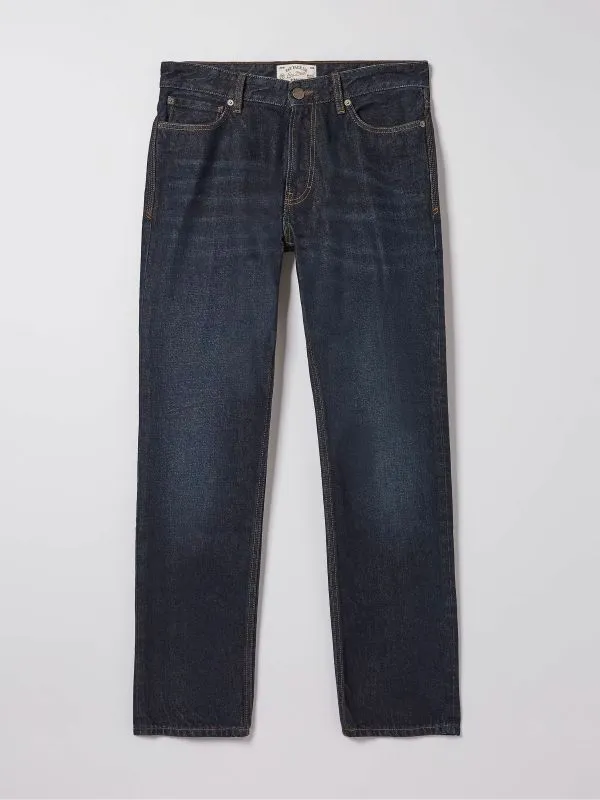 Fat Face Denim Dressing Men Blue Straight Dark Vintage Wash Jeans