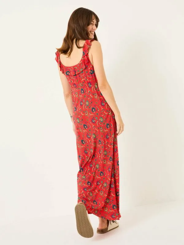 Fat Face Dresses Women Burnt Orange Ali Frill Midi Dress
