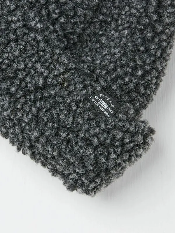 Fat Face Hats Men Charcoal Grey Borg Beanie