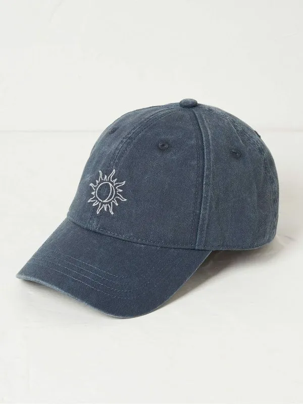 Fat Face Hats Women Blue Embroidered Sun Cap