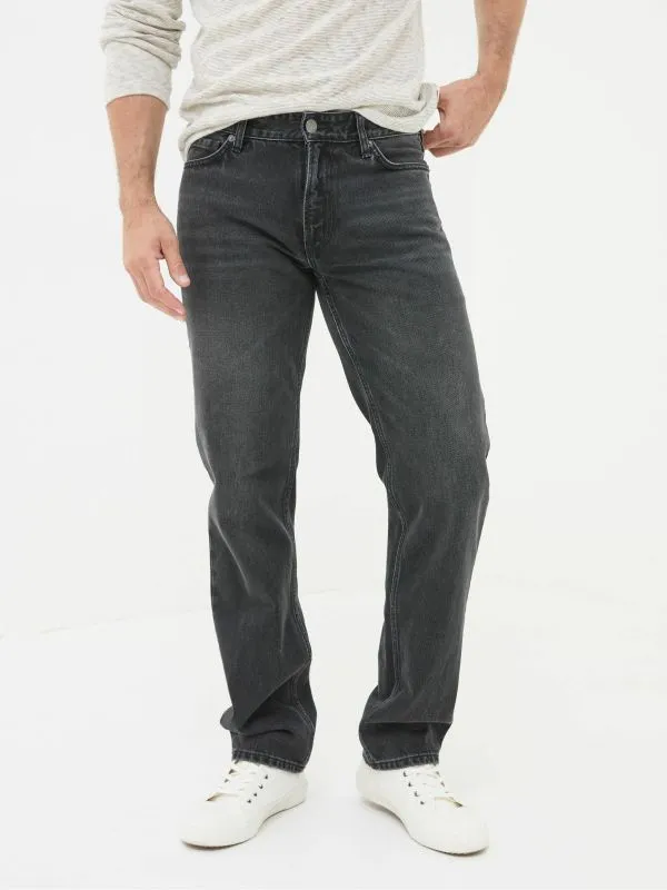 Fat Face Jeans Men Black Straight Fit 100 Cotton Jeans