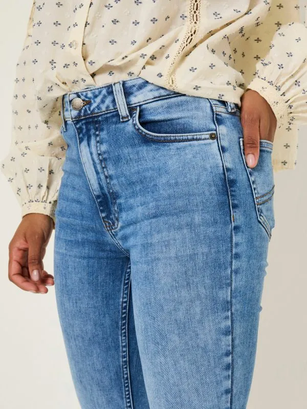 Fat Face Jeans Women Light Vintage Blue Harlow Highwaist Skinny Jeans