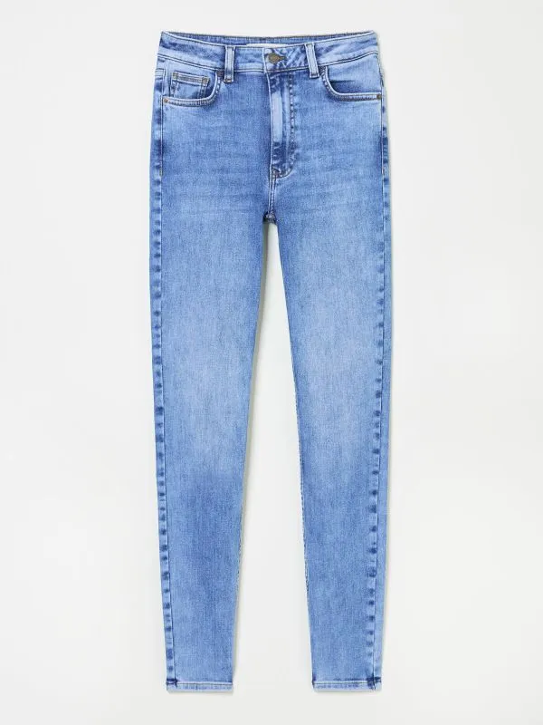 Fat Face Jeans Women Light Vintage Blue Harlow Highwaist Skinny Jeans
