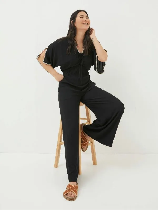 Fat Face Jumpsuits and Playsuits Women Selene Black Beach Jumpsuit
