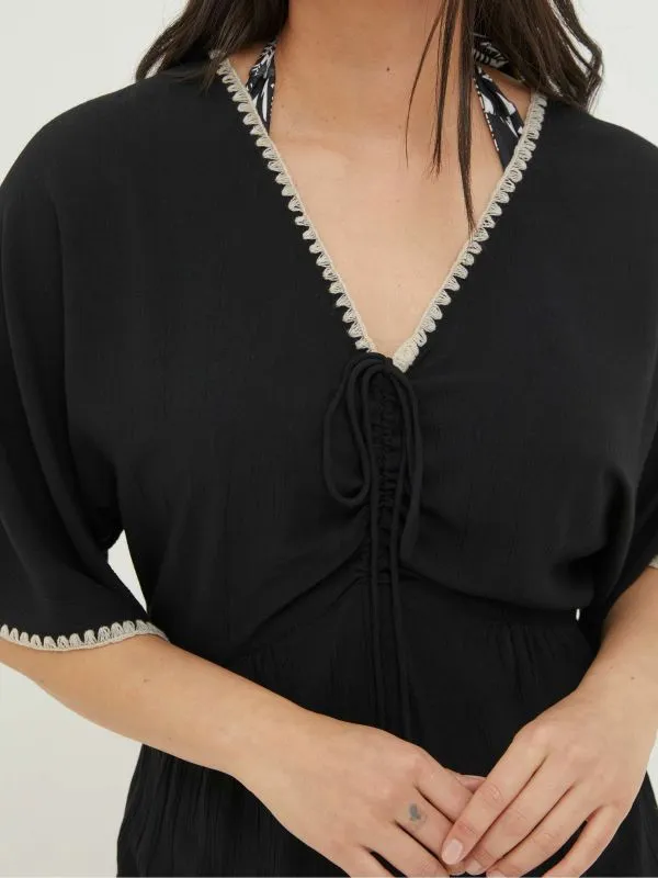 Fat Face Jumpsuits and Playsuits Women Selene Black Beach Jumpsuit
