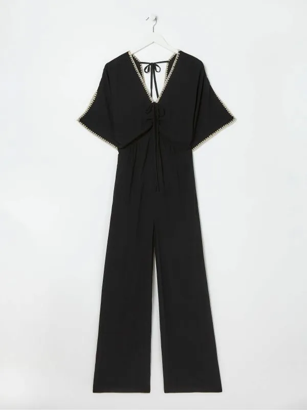 Fat Face Jumpsuits and Playsuits Women Selene Black Beach Jumpsuit
