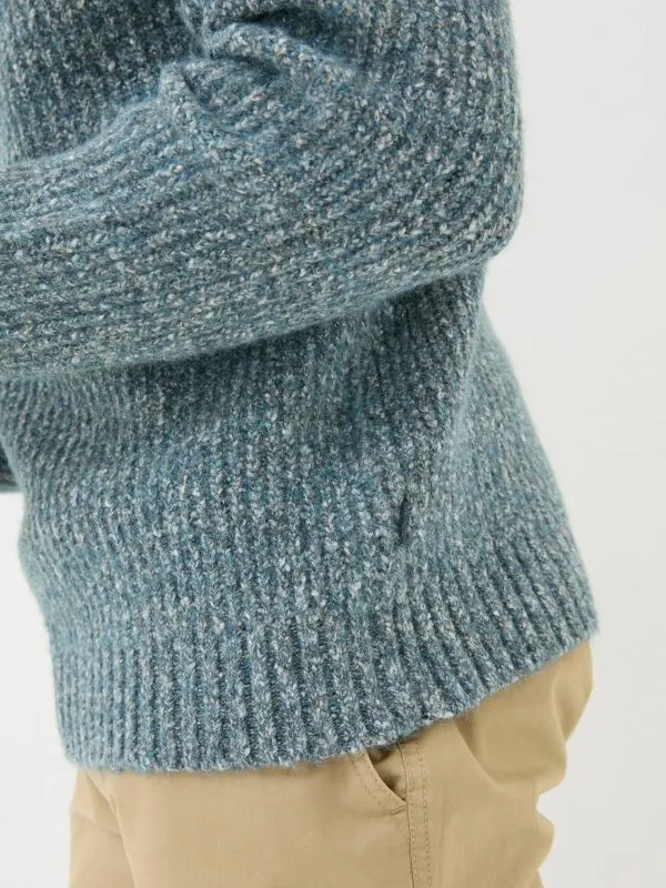 Fat Face Knitwear Men Mid Blue Sefton Lofty Knitted Crew Neck Jumper