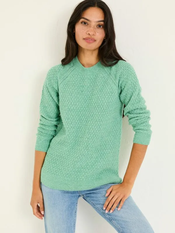Fat Face Knitwear Women Mint Green Textured Jumper