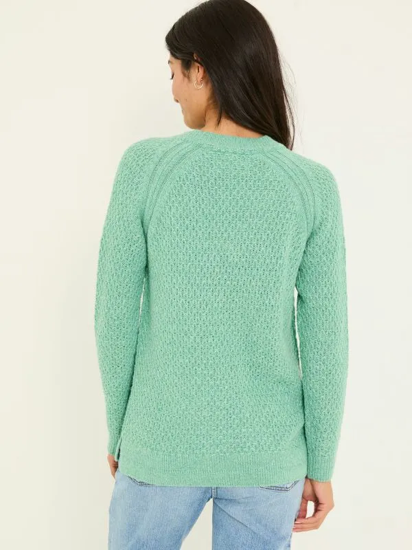 Fat Face Knitwear Women Mint Green Textured Jumper