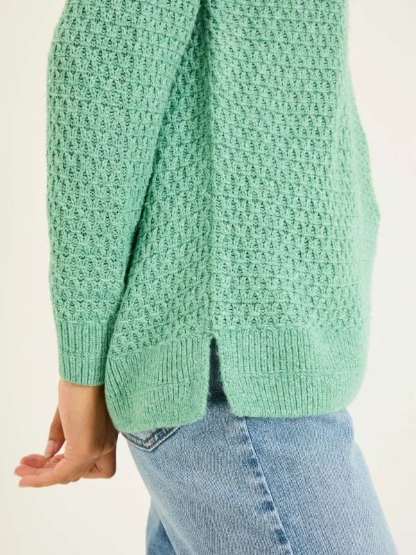 Fat Face Knitwear Women Mint Green Textured Jumper