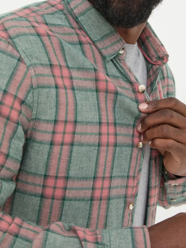 Fat Face Shirts Men Pink Long Sleeve Tring Check 100 Cotton Shirt