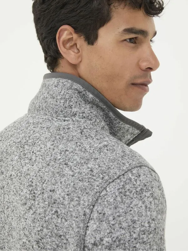 Fat Face Sweatshirts and Hoodies Men Haxby Grey Half Neck Sweatshirt